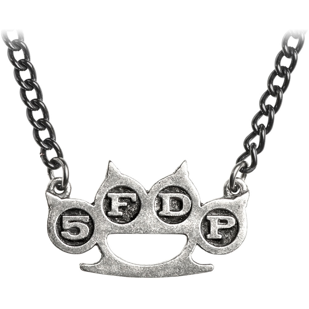 Five Finger Death Punch Knuckle Duster Pendant Necklace Front