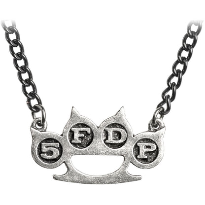 Five Finger Death Punch Knuckle Duster Pendant Necklace Front