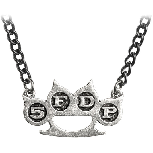 Five Finger Death Punch Knuckle Duster Pendant Necklace Front
