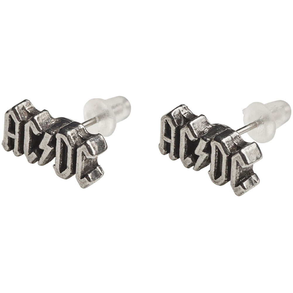 AC/DC Logo Studs Earrings Back