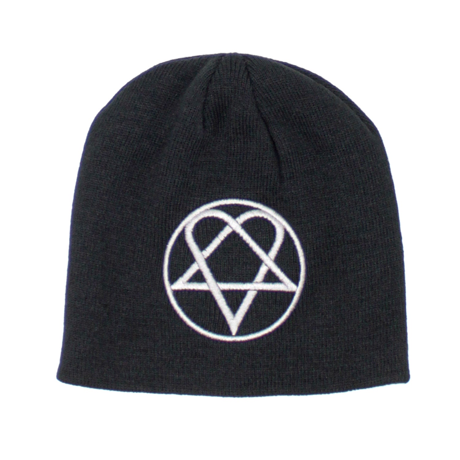 HIM White Heartagram Beanie