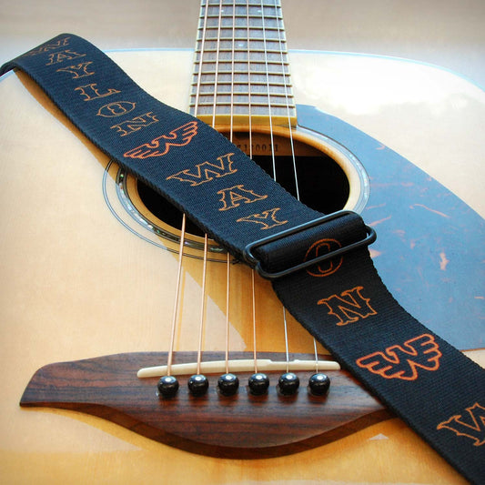 Waylon Jennings Flying W Guitar Strap Front