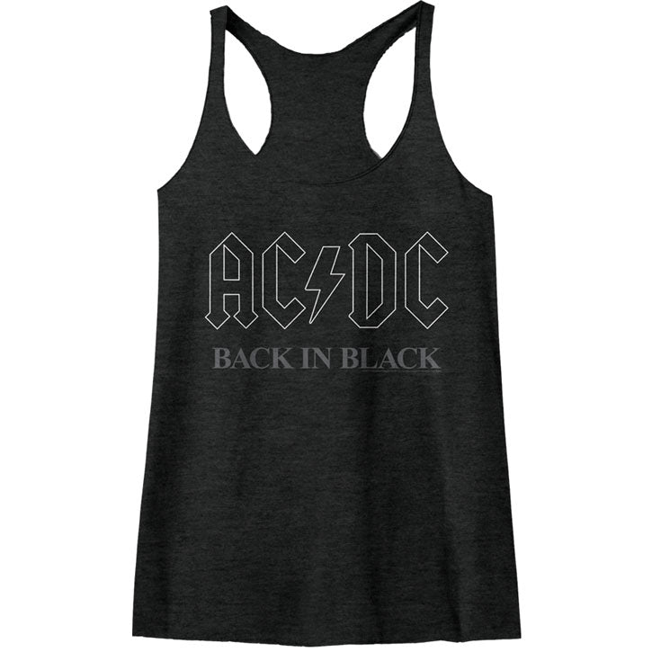 AC/DC Back In Black3 Junior Top Front