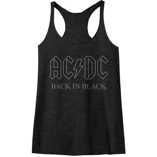 AC/DC Back In Black3 Junior Top Front