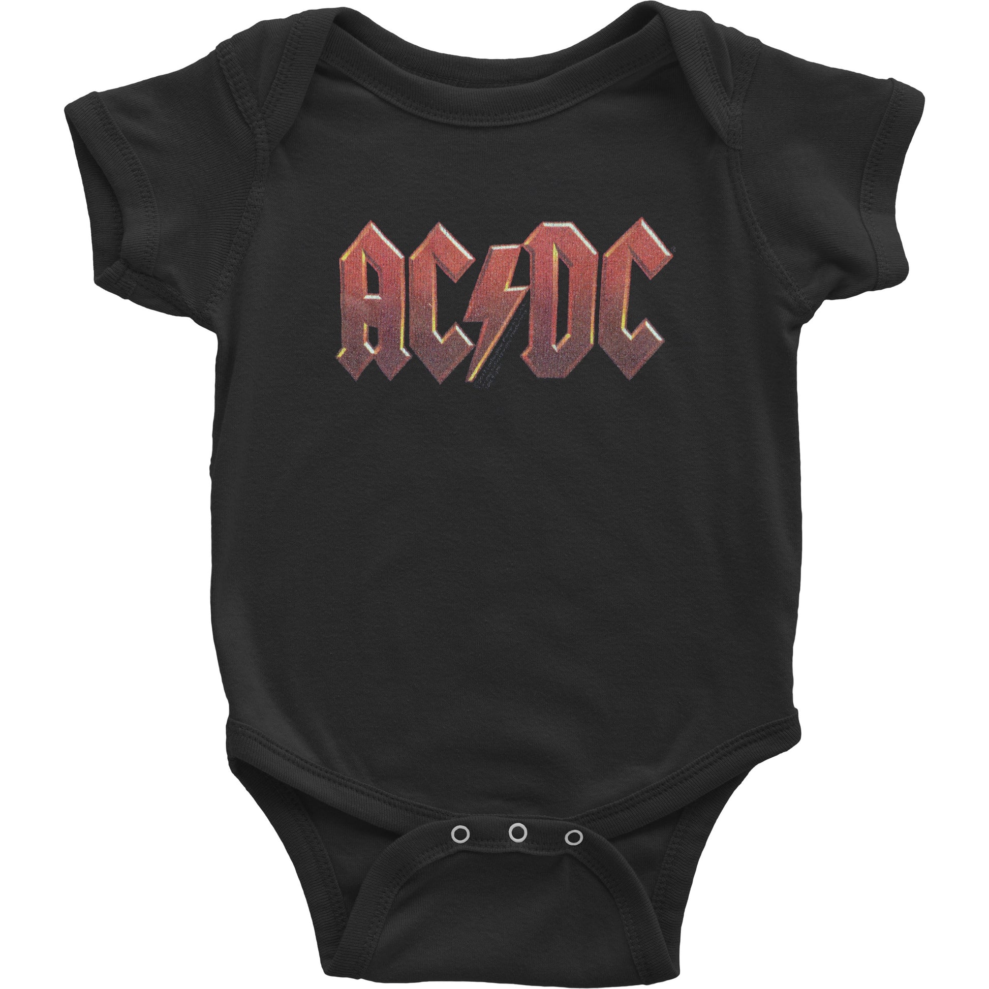 AC/DC Solid Red Kids Bodysuit Front