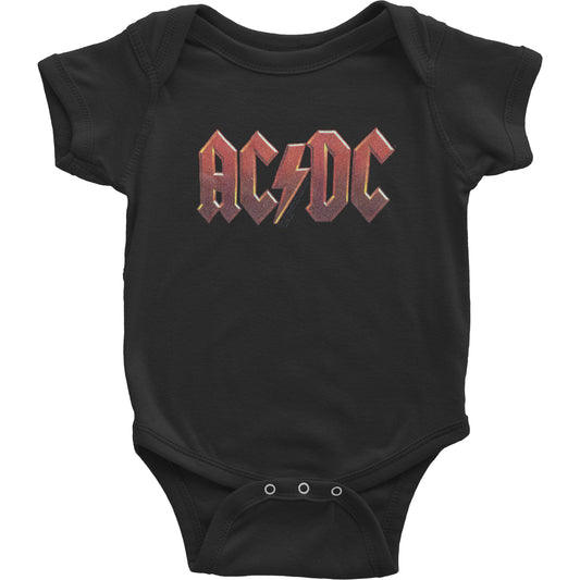 AC/DC Solid Red Kids Bodysuit Front