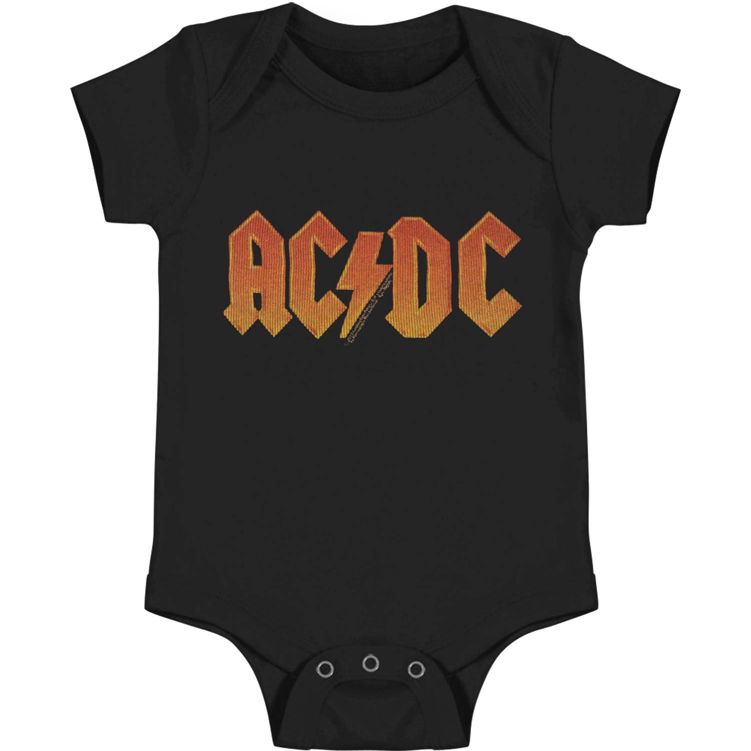 AC/DC Solid Orange Kids Bodysuit Front