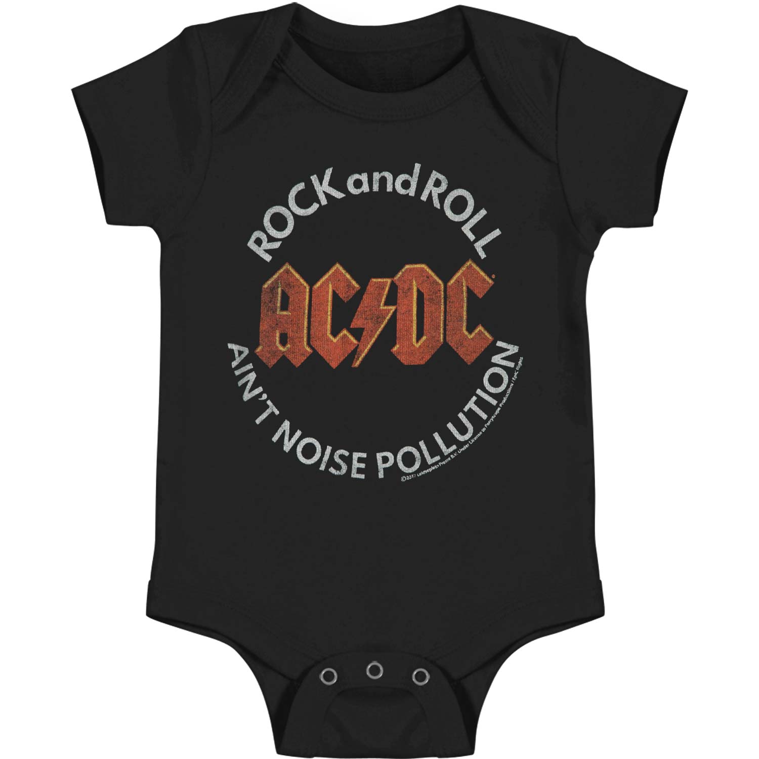 AC/DC Noise Pollution Kids Bodysuit Front