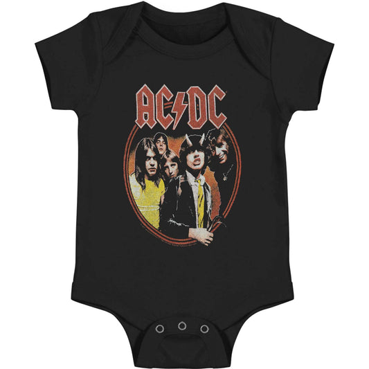AC/DC Highway To Hell Circle Kids Bodysuit Front