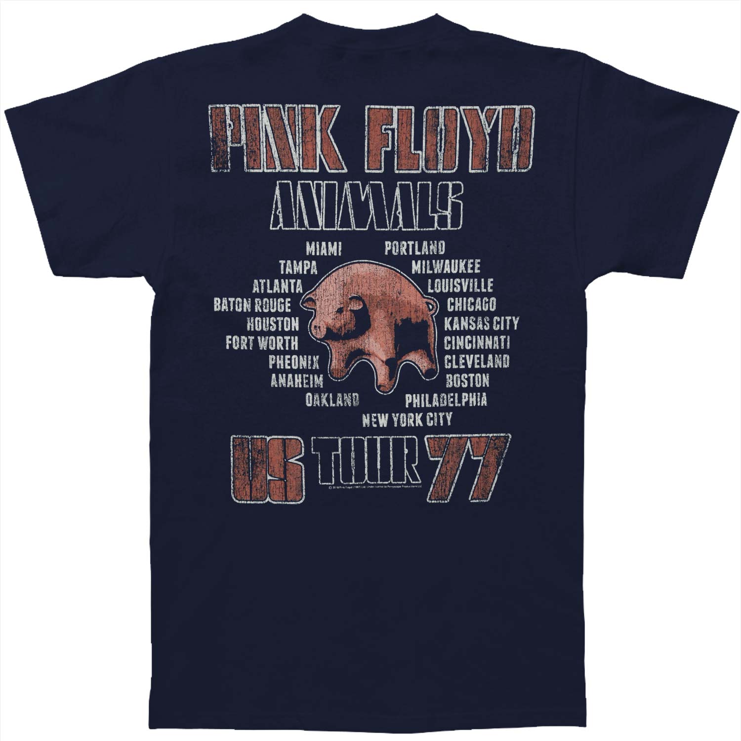Pink Floyd Animals 77 T-shirt Back