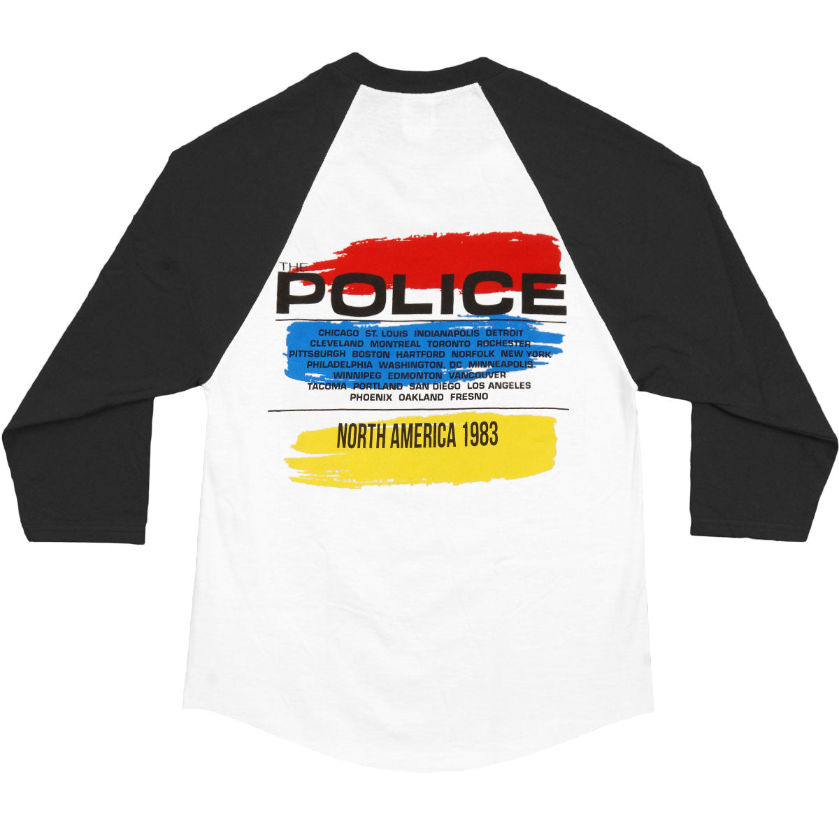 Police North American Tour Baseball Jersey Back