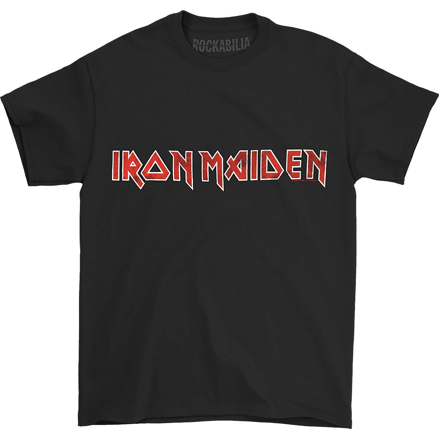 Iron Maiden Distressed Logo T-shirt Front