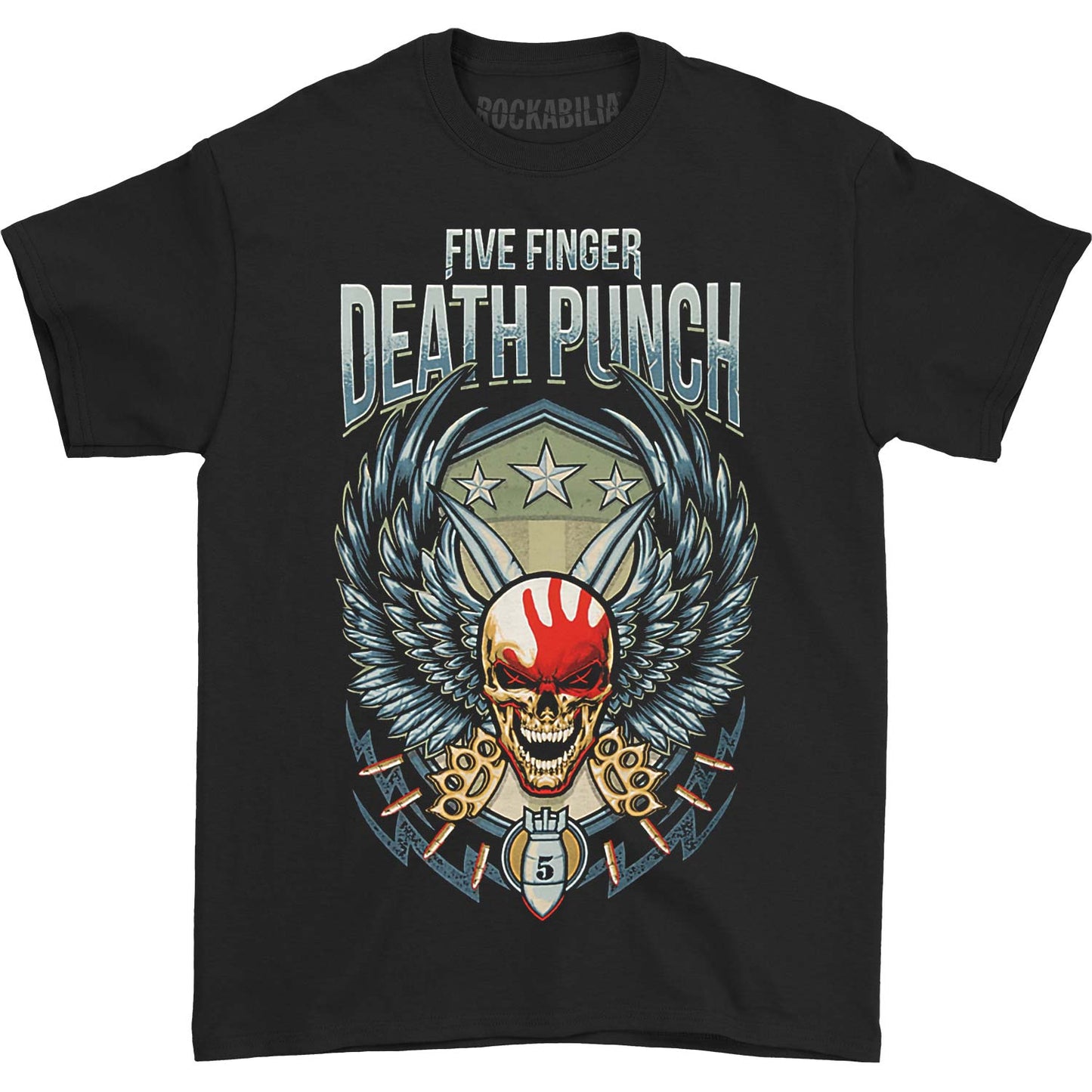 Five Finger Death Punch Wing Shield T-shirt Front