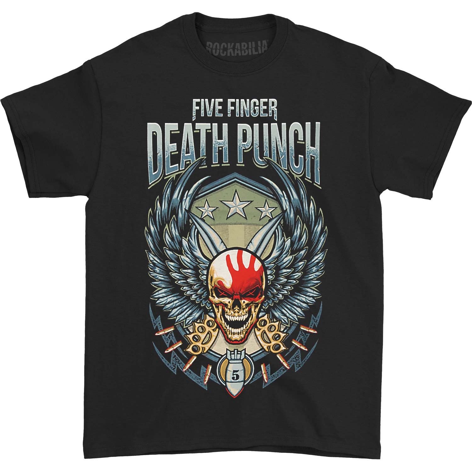Five Finger Death Punch Wing Shield T-shirt Front