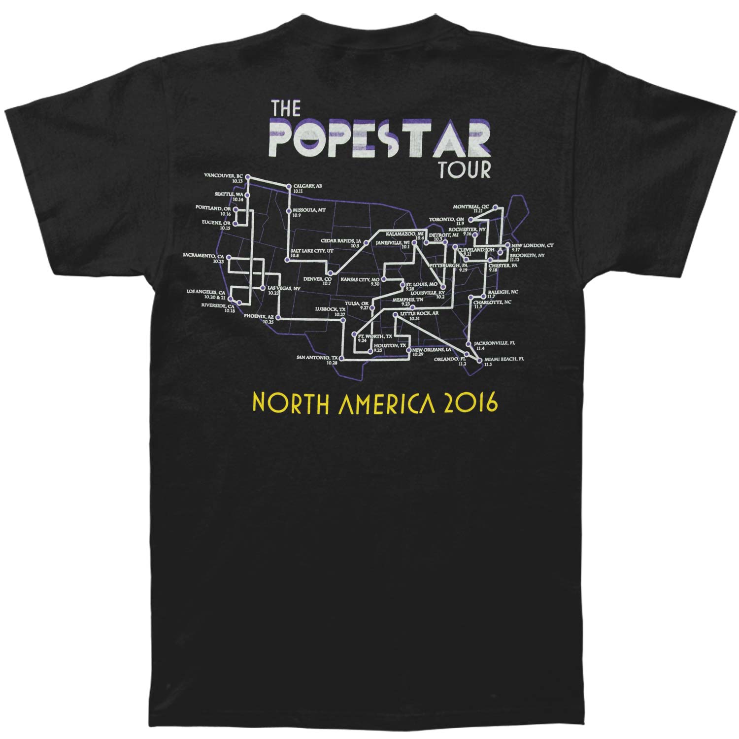 Ghost Popestar Man 2016 N.A. Tour T-shirt
