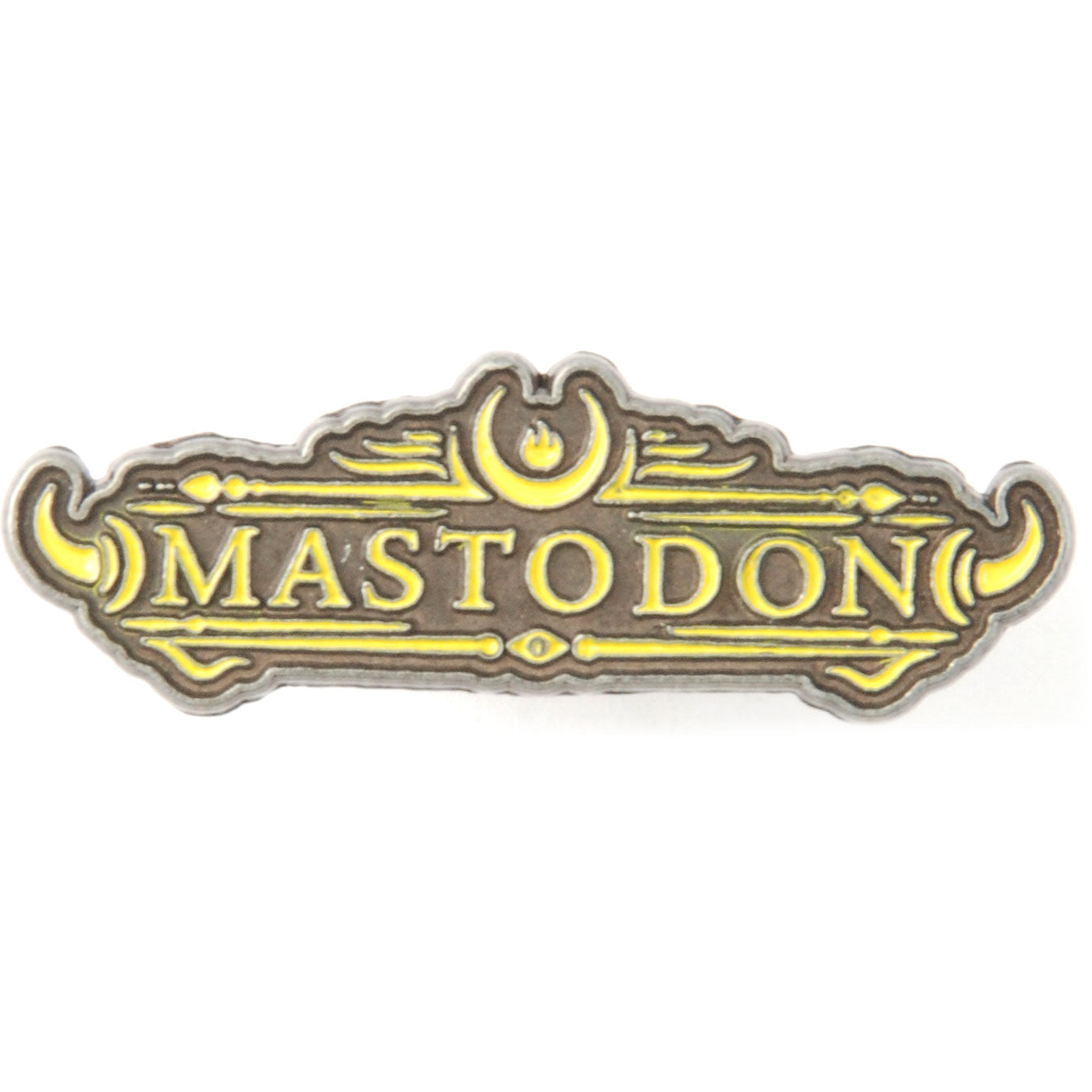 Mastodon Logo Pewter Pin Badge