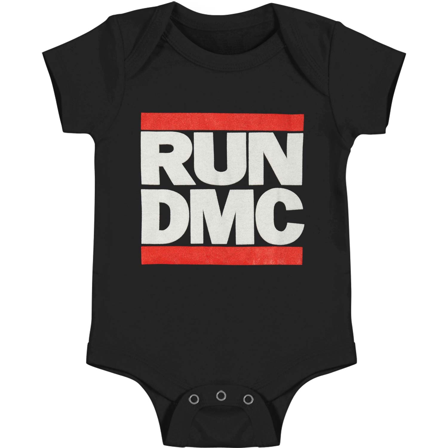 Logo Black S/S Snapsuit Bodysuit