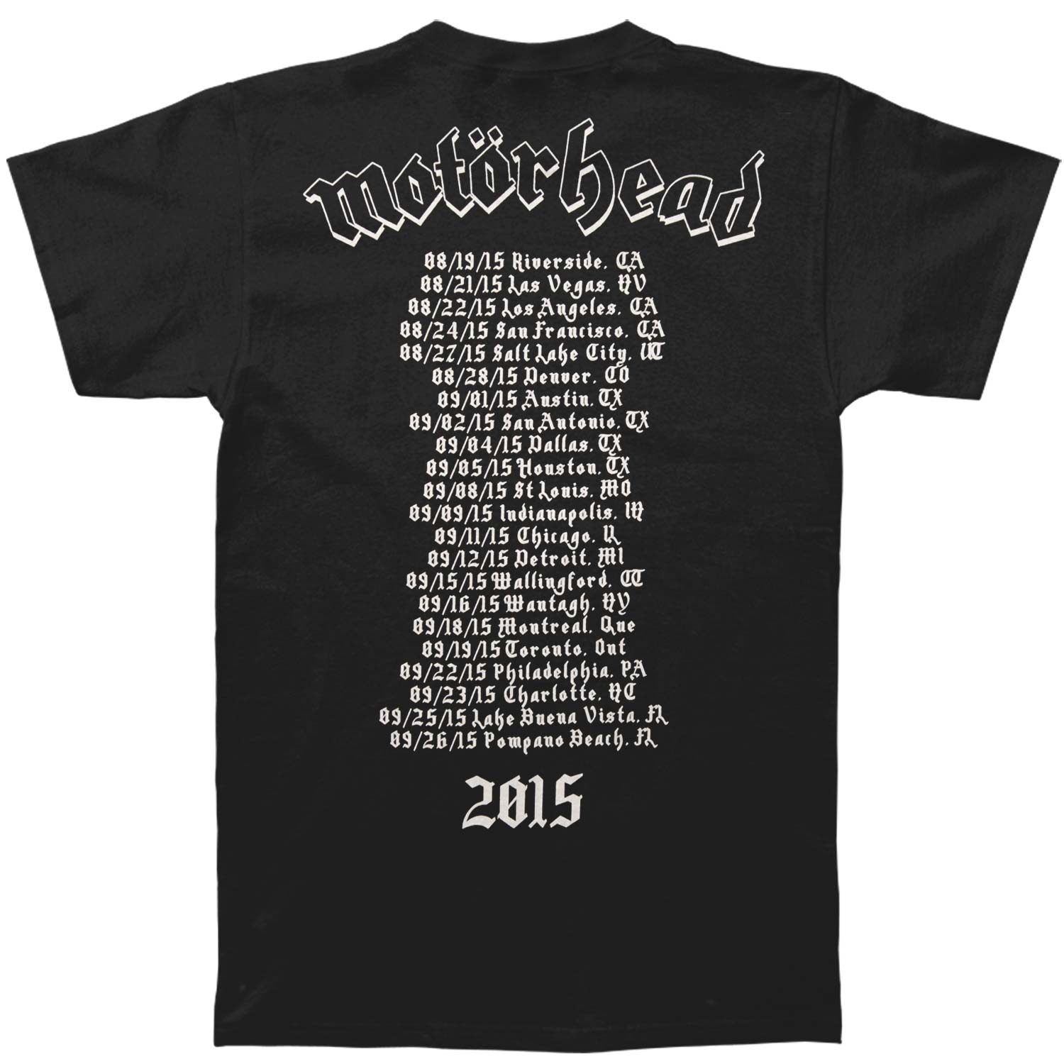 Motorhead 40th Anniversary 2015 T-shirt