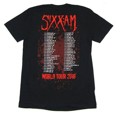 Sixx A.M. Live World Tour 2016 T-shirt Back