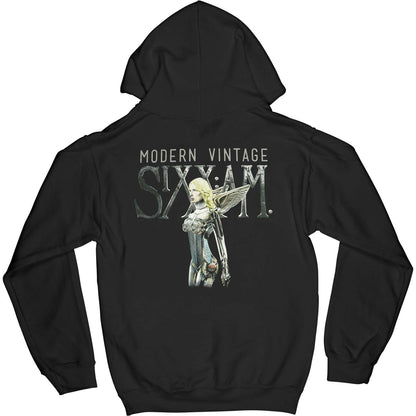 Sixx A.M. Modern Vintage Zippered Hooded Sweatshirt Back