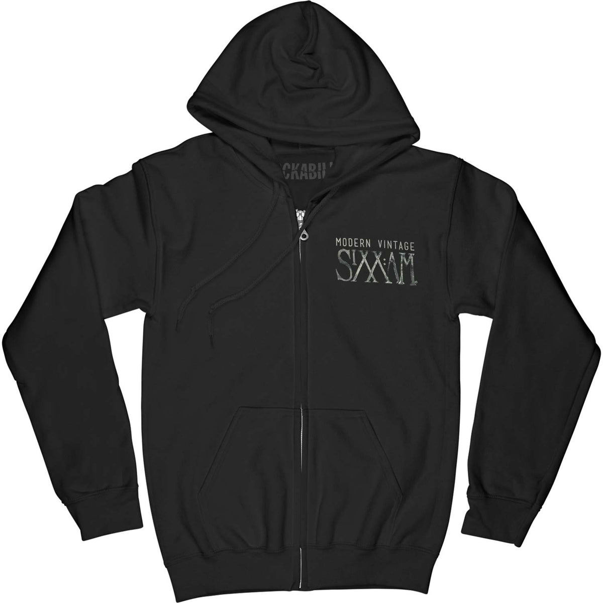 Sixx A.M. Modern Vintage Zippered Hooded Sweatshirt Front