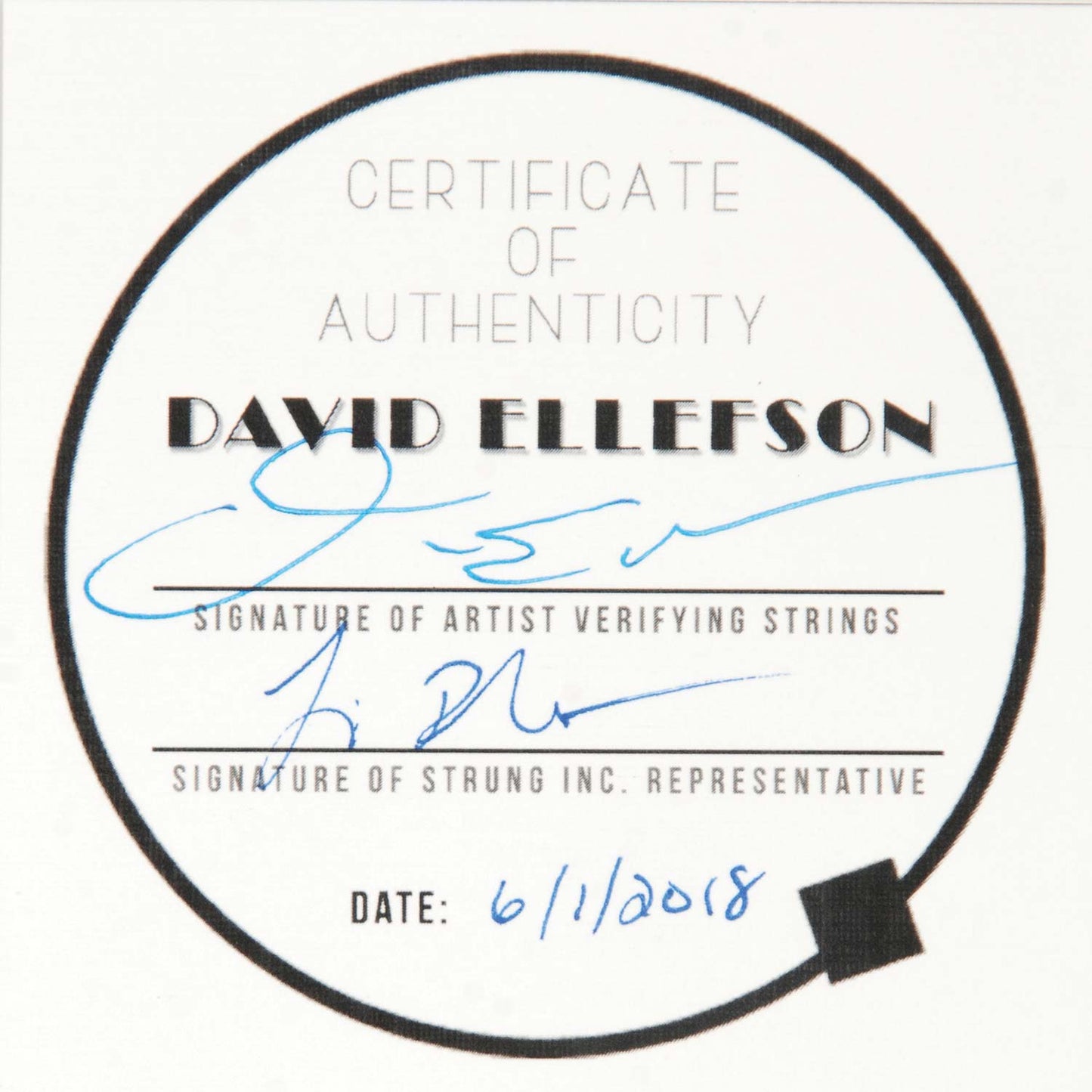 Megadeth David Ellefson Limited Edition Bass String Necklace Necklace