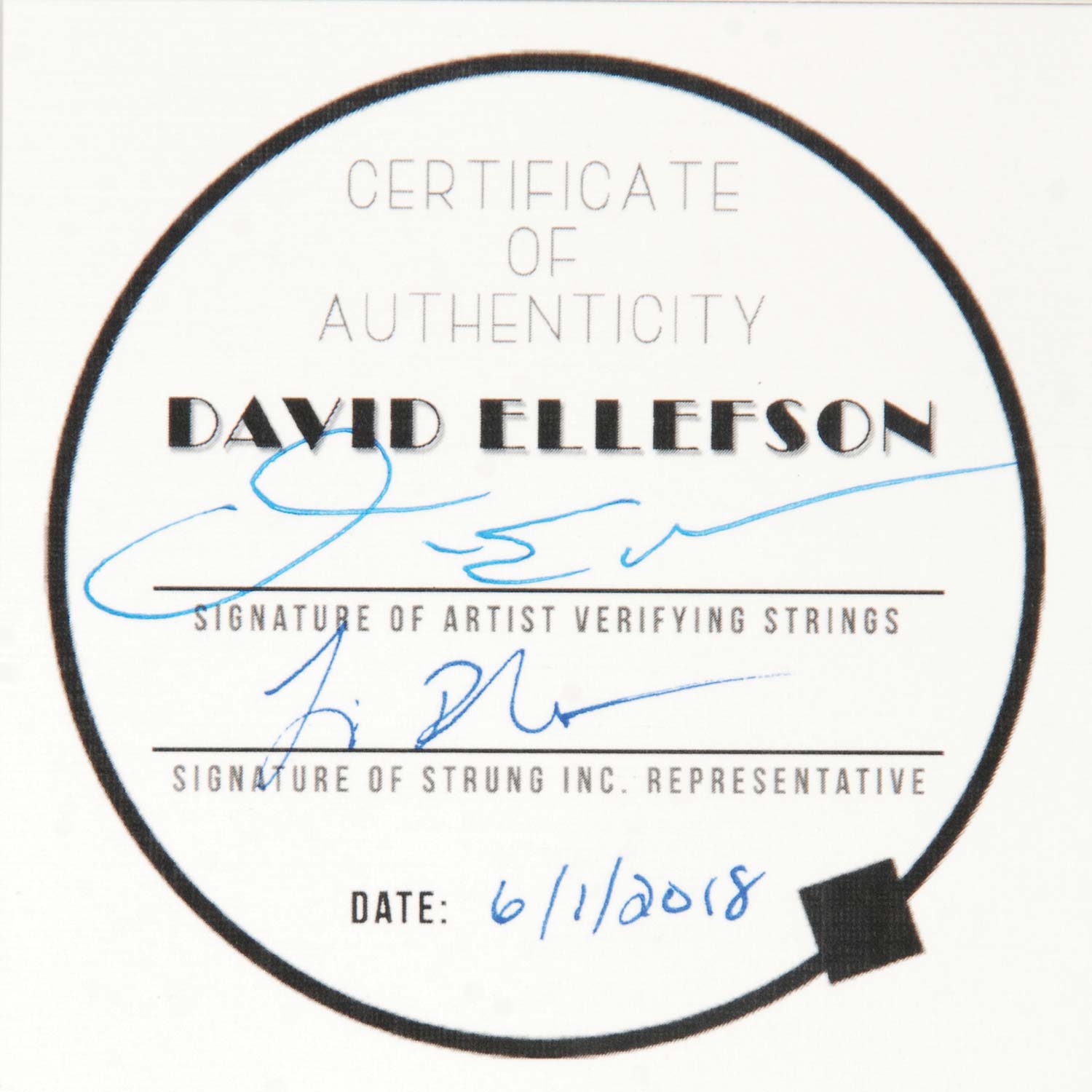 Megadeth David Ellefson Limited Edition Bass String Necklace Necklace