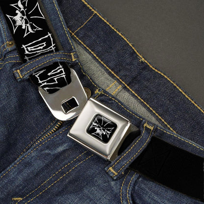 Danzig Iron Cross Seatbelt Buckle Belt Back