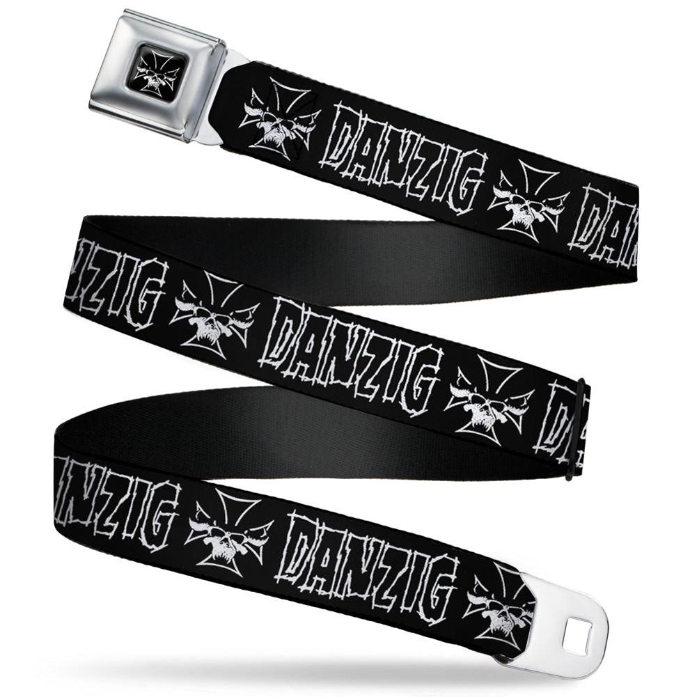 Danzig Iron Cross Seatbelt Buckle Belt Front