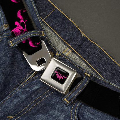 Danzig Classic Pink Skull Seatbelt Buckle Belt Back