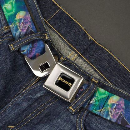 Megadeth Vic Rattlehead Rust In Peace Pose Seatbelt Buckle Belt Back