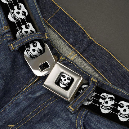 Misfits Fiend Skull Barbed Wire Seatbelt Buckle Belt Back