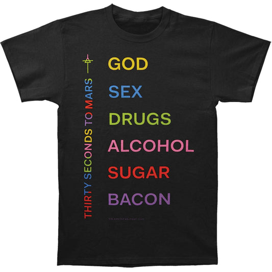 30 Seconds To Mars Album Tee Slim Fit T-shirt Front