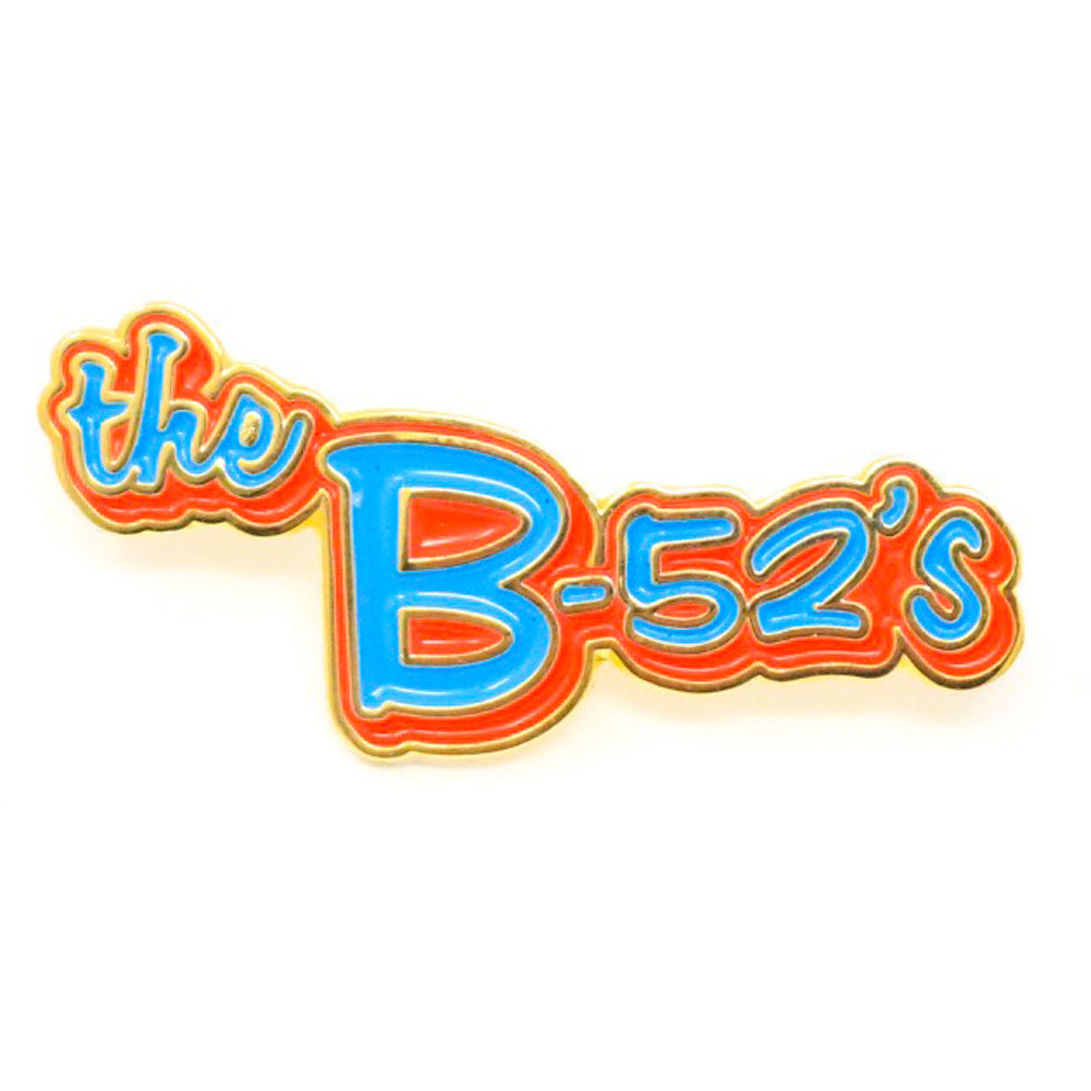 B-52s Blue Logo Pewter Pin Badge