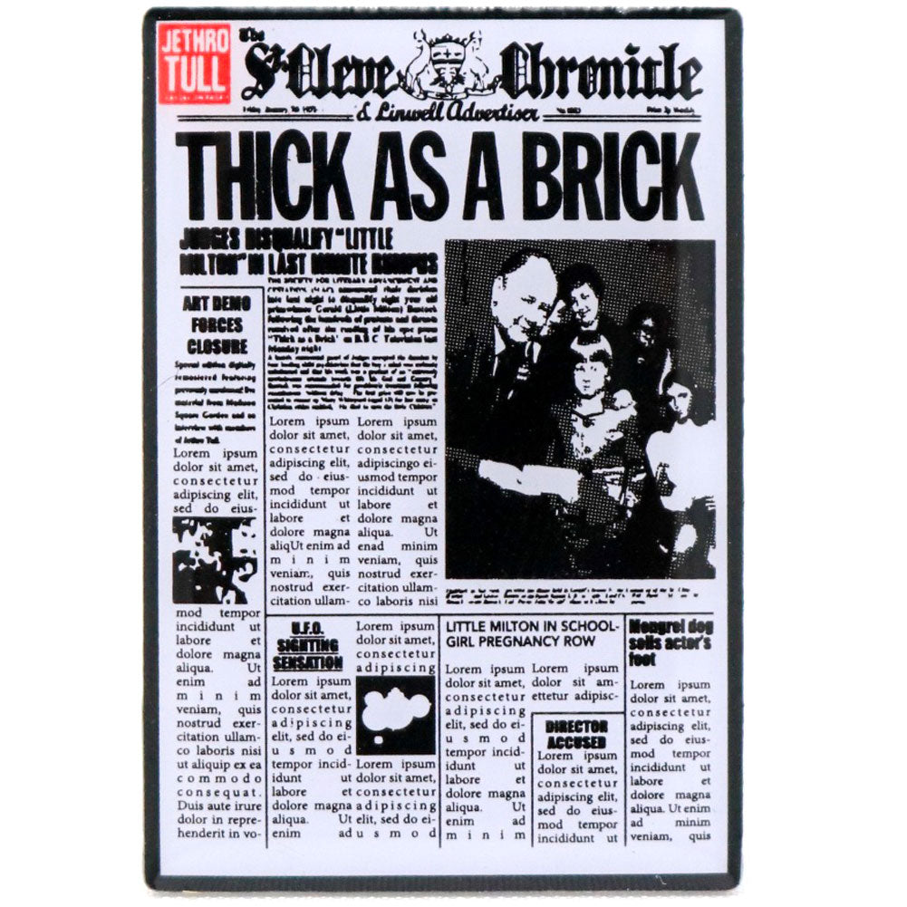Jethro Tull Thick as a Brick Enamel Pin Pewter Pin Badge