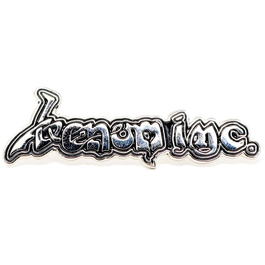 Venom Inc. Logo Gold Pewter Pin Badge Front