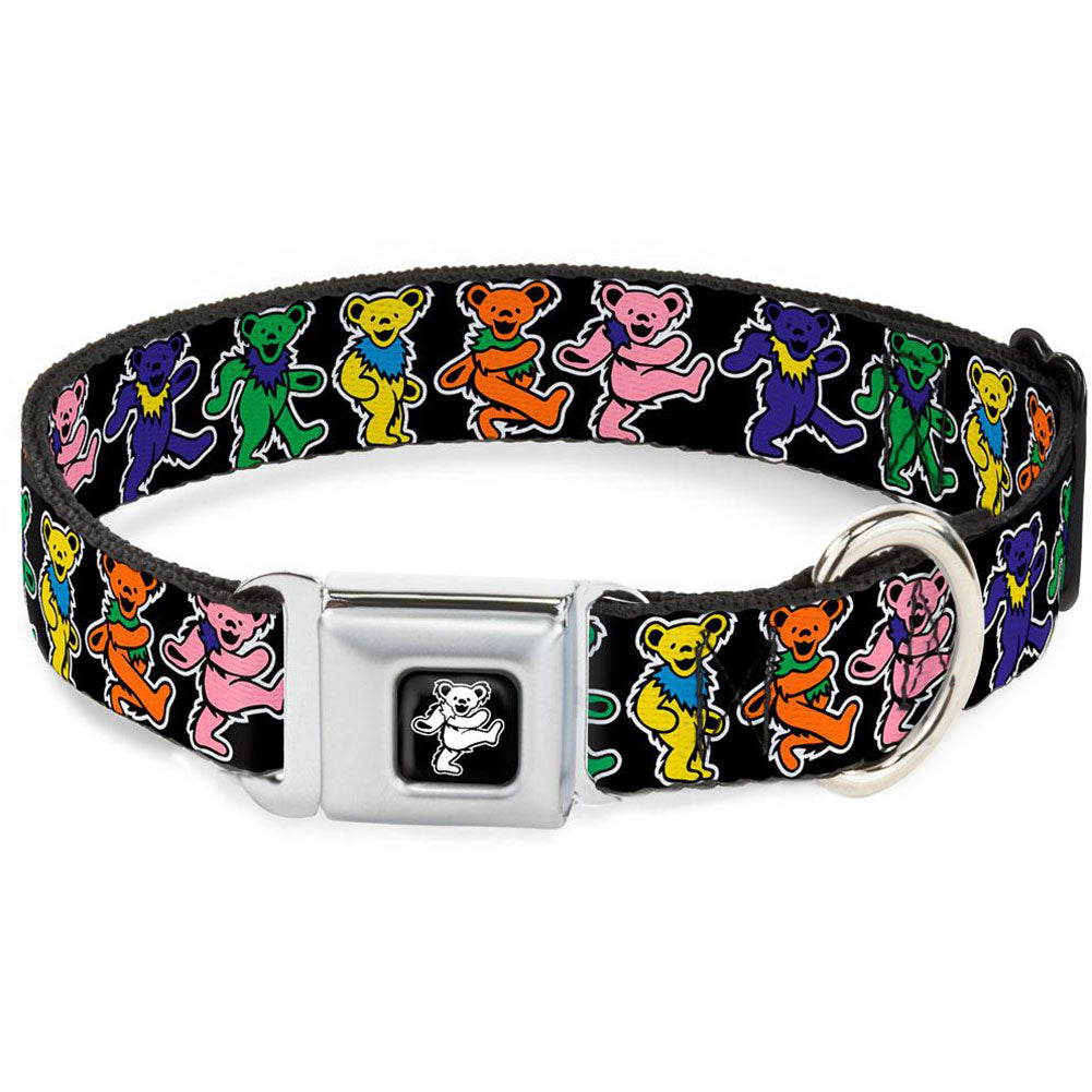Grateful Dead 1 1/2 Inch Wide Medium Dog Collar/Dancing Bears Pet Wear