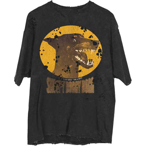 Snoop Doggy Dogg Distressed Mineral Wash Tee Vintage T-shirt Front