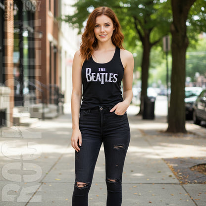 Distressed Logo Long Junior Tank Top Junior Top