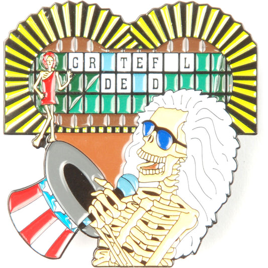 Grateful Dead Wheel Of Dead Fortune Pewter Pin Badge