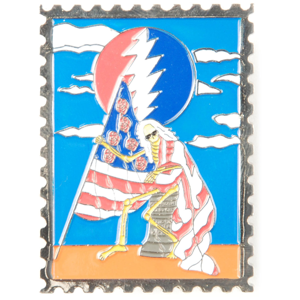 Grateful Dead Give Me Liberty Or Give Me Dead Pewter Pin Badge