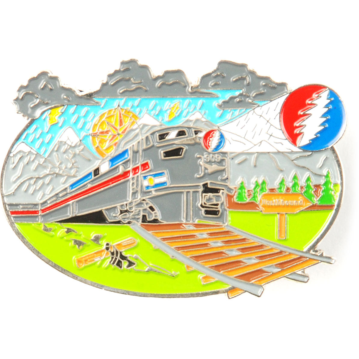 Grateful Dead I Know You Rider Pewter Pin Badge