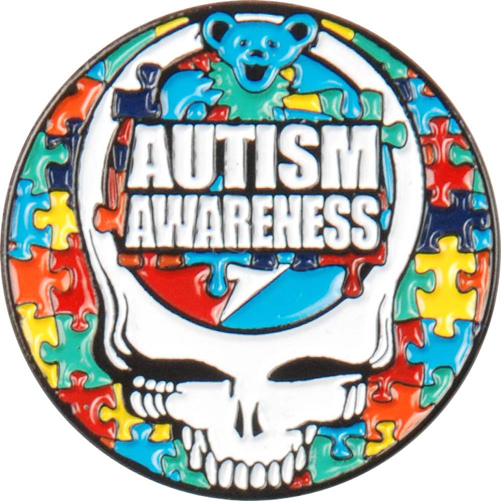 Grateful Dead Autism Awareness Pewter Pin Badge