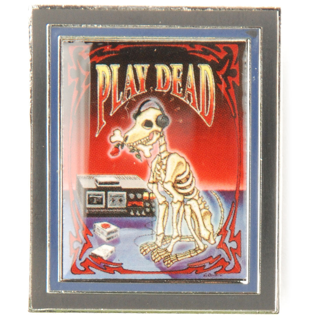 Grateful Dead Play Dead Dog Pewter Pin Badge