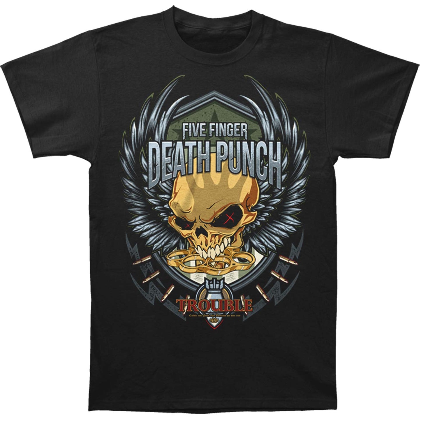 Five Finger Death Punch Trouble T-shirt Front