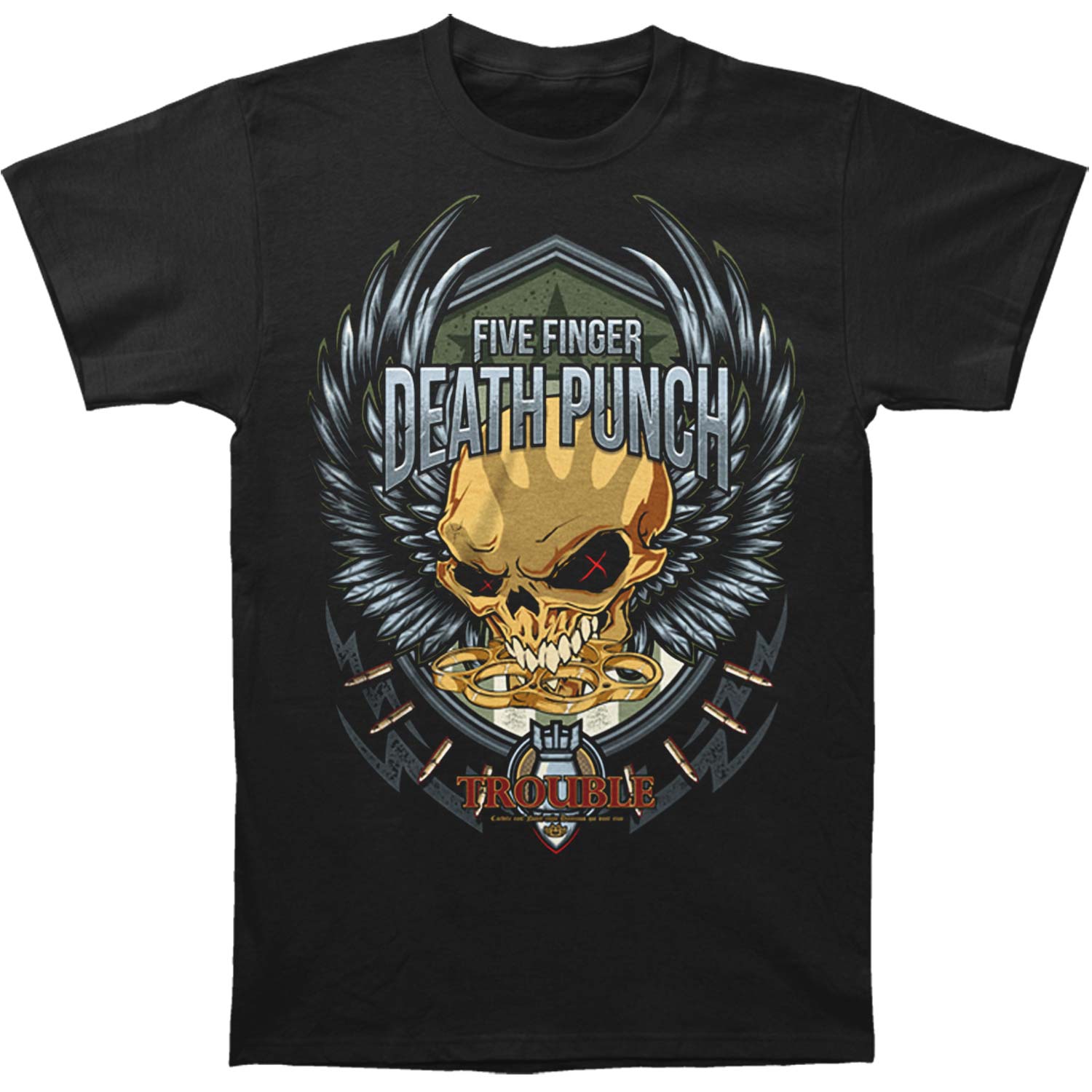 Five Finger Death Punch Trouble T-shirt Front