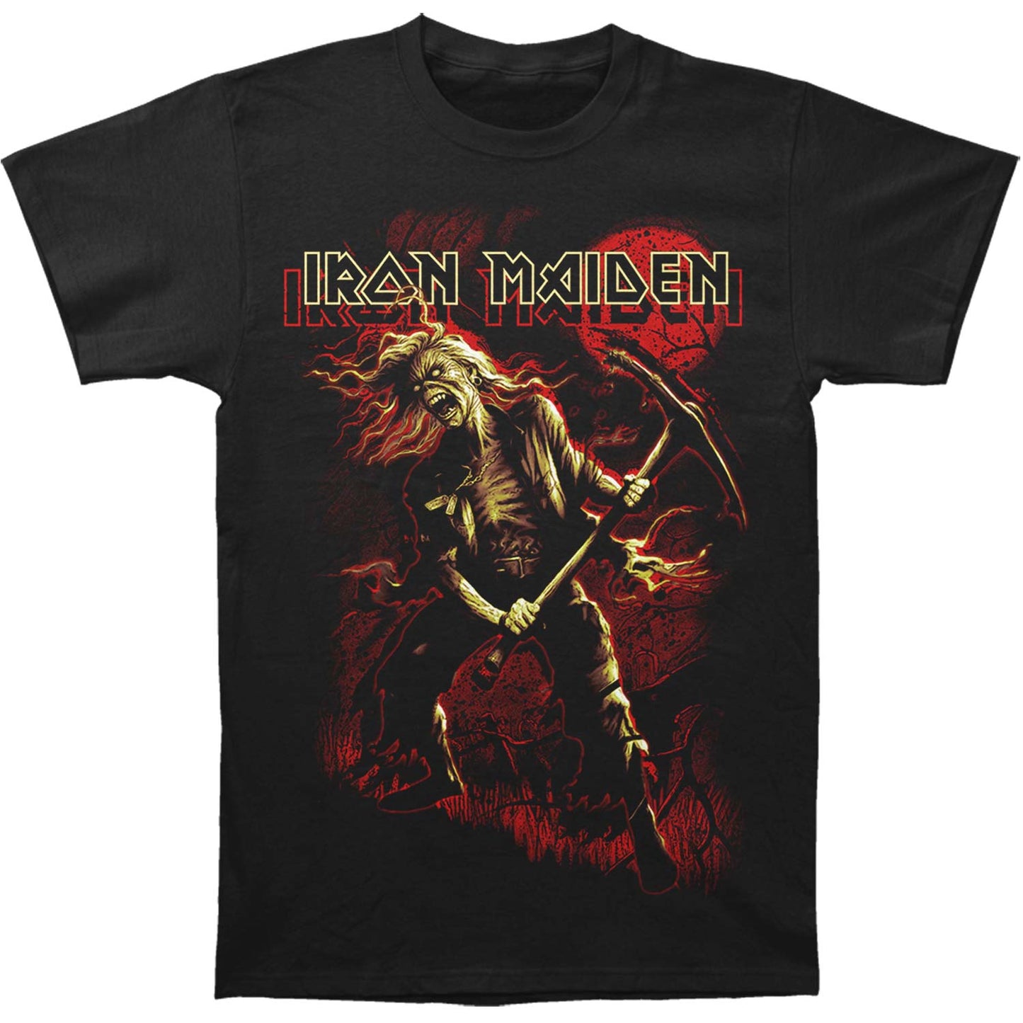 Iron Maiden Benjamin Breeg Red Graphic Slim Fit T-shirt Front