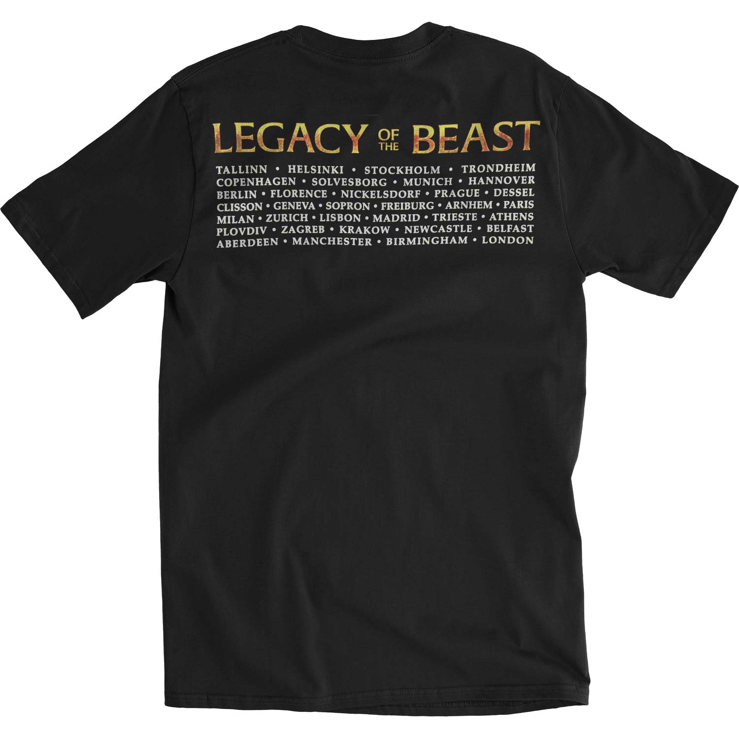 Iron Maiden Legacy Of The Beast Tour Slim Fit T-shirt Back