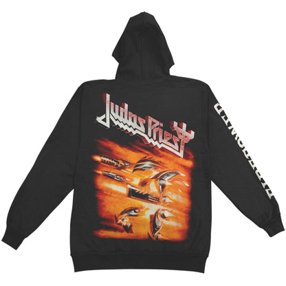 Judas Priest Firepower (Back Print) Zippered Hooded Sweatshirt Back