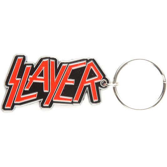Slayer Logo Metal Key Chain Front